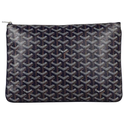 goyard navy blue clutch